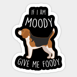 Beagle Dog Moody Foody Sticker